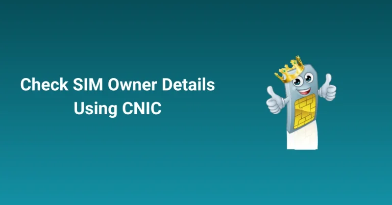 SIM Owner Details with cnic